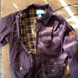 Columbia Men’s Jacket - Maroon w/ plaid interior